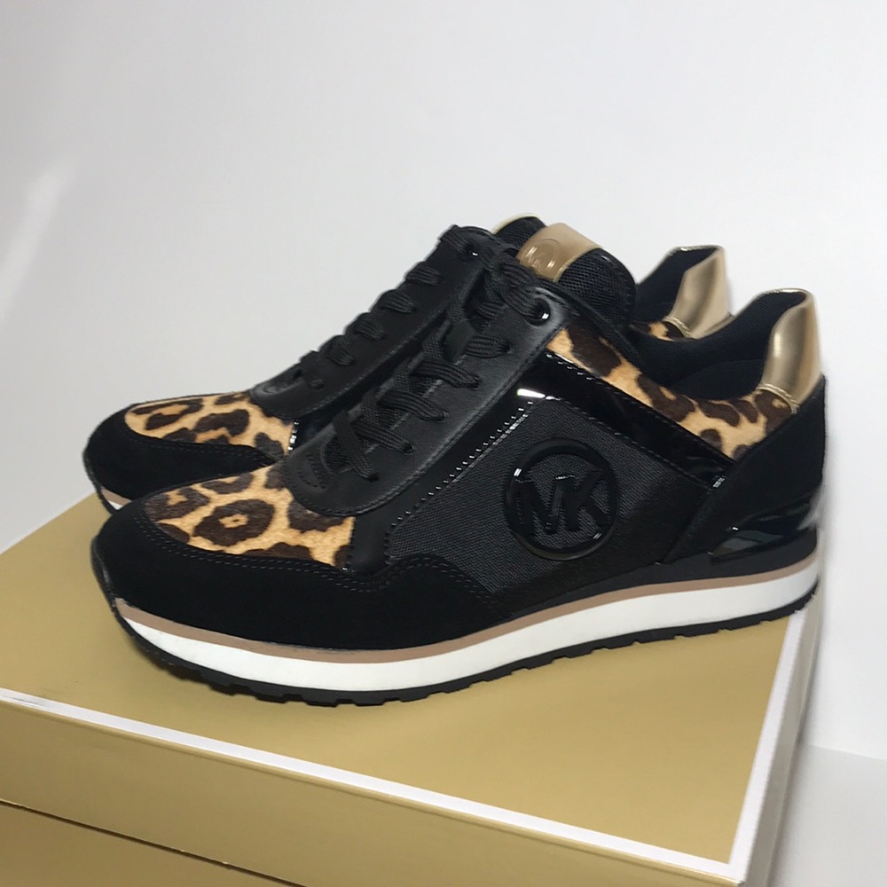 Michael Kors Maddy Trainer Hair Calf leopard shoes - Picture 2 of 7